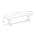 thumbnail image 5 of Pemberly Row V-Style 15x72" Wood Dining Bench in Black/Brown, 5 of 5