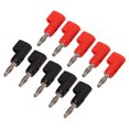 thumbnail image 2 of Stackable Banana Plug, 24A Brass Banana Plug Connector Standard Size  4mm 30VAC-60VDC Open Screw  For Security Fittings, 2 of 8