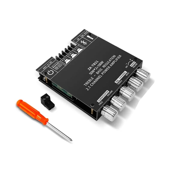 YXW ZK-TB21 2.1 channel blue-tooth digital power amplifier module high and low tone super heavy subwoofer high power ZK-TB21