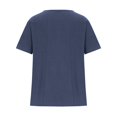 thumbnail image 5 of CHUANK Chemises pour Femmes Dames Liquidation T-Shirts d'Été Décontractés pour Femmes Col Rond Manches Courtes Imprimé Floral Chemise Ample Hauts, 5 of 5