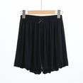 thumbnail image 1 of SDNall Womens Summer Wide Leg High Waist Outing Bandage Solid Short Pants, 1 of 9