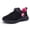 Hot Pink, variant on PMVFHDE Sneakers for Girls Children's Fashion Mesh Lace Up Sneakers Color Matching Casual Comfortable Running Shoes Purple,11.5-12 Years