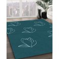 thumbnail image 3 of Ahgly Company Machine Washable Indoor Rectangle Transitional Dark Cyan Green Area Rugs, 2' x 3', 3 of 7