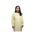 thumbnail image 1 of Isolation Gowns Multi-Use with Knit Cuffs Twill Fabric 4.2oz 65/35 Poly Cotton Color YELLOW 3's/ Pack, 1 of 3