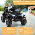 thumbnail image 3 of Patiojoy 12V Kids Ride On Car Electric Vehicle Jeep with Parental Remote Music Horn Headlights Slow Start Function Black, 3 of 10