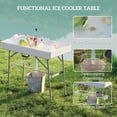 thumbnail image 4 of Outsunny 3.4ft Folding Party Cooler for Drinks, Outdoor Cooler Table, White, 4 of 10