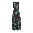 thumbnail image 4 of FcBaudy Robe Sans Manches à Col Rond, Robes d'Été pour Femmes, Robes pour Femmes Robe d'Été Imprimée Décontractée Ample Sans Manches à Col Ras du Cou Robe Femme, 4 of 6