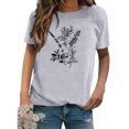thumbnail image 2 of Pompotops T-shirt à Manches Courtes Imprimé Mode pour Femmes Blouse Décontractée Ample en Solde, 2 of 7