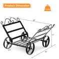thumbnail image 4 of Costway Firewood Rack Decorative Rustproof Steel Fireplace Log Holder w/ Wheels, 4 of 10