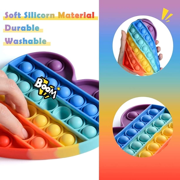 IMENGL Jouets Sensoriels Enfants Tout-Petits Lot de 4 Bracelet en Caoutchouc Sensoriel Silencieux à Mâcher / Jouets Apaisants, Calmes et Texturés contre l'Anxiété pour Prix de Classe / Bas de Noël Lot