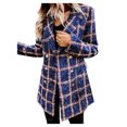 thumbnail image 1 of XZNGL Ladies Long Sleeve Suit Collar Double Breasted Woolen Jacket, 1 of 9