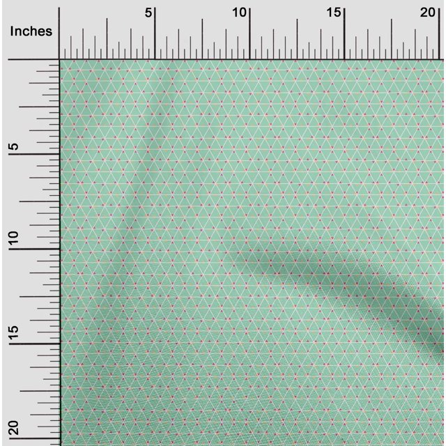 oneOone Organic Cotton Poplin Twill Fabric Triangle Geometric Print Sewing Fabric BTY 42 Inch Wide