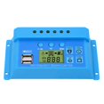 thumbnail image 4 of PWM Régulateur Solaire à Affichage LCD Réglable 2 USB Contrôleur Solaire Bleu 12V 24V, 4 of 7