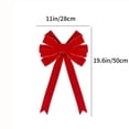 thumbnail image 3 of Christmas Bows Decoration Velvet Ribbon Christmas Red Dovetail Bow Decorative Line Decorative Flocking Bowred Bows Christmas Decorations, 3 of 9