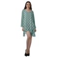 thumbnail image 2 of Moomaya Chemise à Manches Longues Femme Imprimée Robes Grande Taille Rayonne Tuniques Courtes, 2 of 4