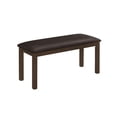 thumbnail image 1 of Monarch Specialties Bench, 42" Rectangular, Wood, Upholstered, Dining Room, Kitchen, Entryway, Brown, Transitional, 1 of 6