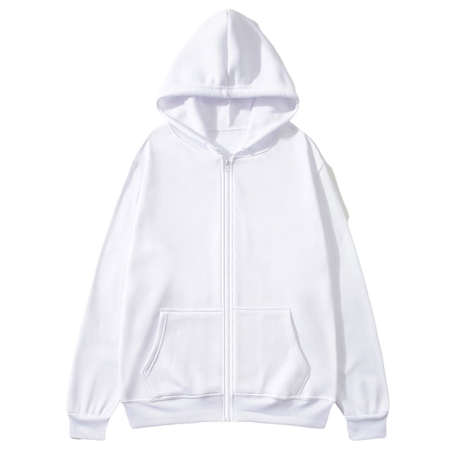 Zip Up Hoodies for Men Long Sleeve Sweatshirt Loose Fit Solid Color Fall Sweatshirts
