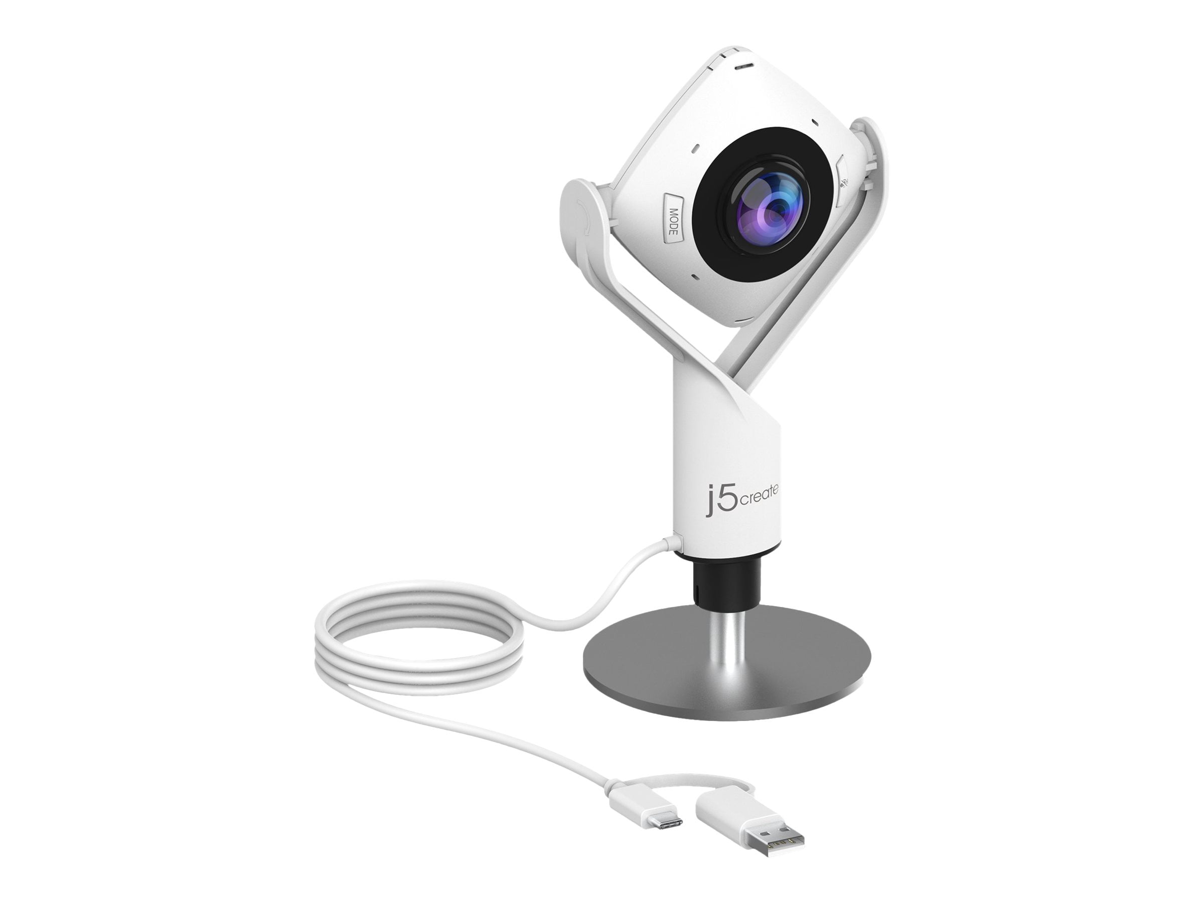 j5create JVCU360 - Caméra Web - Couleur - 1920 x 1080 - 1080p - audio - USB 2.0