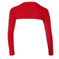thumbnail image 3 of Womens Solid Open Cropped Elastic Arm Cover Shrug Hijab Red, 3 of 9