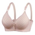 thumbnail image 1 of Lace Bralettes Women Full-Coverage Bra Feature V-Neck Full-Figure Bra Style W-1653 Beige L, 1 of 4