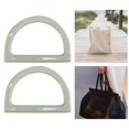 thumbnail image 3 of 2Pcs Women Purse Handles Belt Replacement DIY Handmade for Purse Making Handles Replacement Tote Purse Making white D shape, 3 of 8