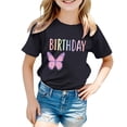thumbnail image 4 of Chandails pour Filles Anniversaire T-Shirt à Manches Courtes pour Filles Col Rond Chandails d'Été pour Adolescentes Chandails pour Filles 6-7 Ans Tenue pour Fille, 4 of 4