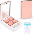 thumbnail image 1 of Vordrassil MC2 Contact Lens Case with Manual Contact Lens Cleaner Machine, Portable Contact Box with Mirror Tweezers Remover Tool Solution Bottle for Daily Outdoor Travel. (Rose), 1 of 8