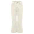 thumbnail image 4 of JMYHOAM Jeans for Women Ladies' Elastic Wide Leg High Waist Versatile Loose Straight Leg Jeans, 4 of 8
