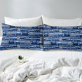 thumbnail image 3 of Erosebridal Blue Train Comforter Cover Full, Steam Engine Bedding Full Size, Cartoon Vehicle Decor, Reversible 3-Piece（No Comforter）, 3 of 6