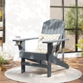 thumbnail image 2 of Outsunny Classic Adirondack Chair with Cup Holder for Backyard Dark Grey, 2 of 10