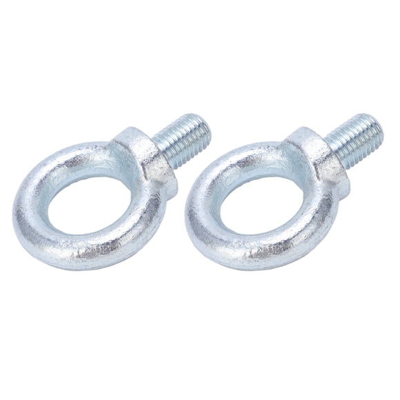 2 Packs Q235 Steel Eye Bolts, Machinery Shoulder Lifting Rings Threaded Eyebolt, Lifting Rings Bolts Galvanized Carbon Steel Eyebolts Deep Threaded Lifting Shoulder Eyebolt