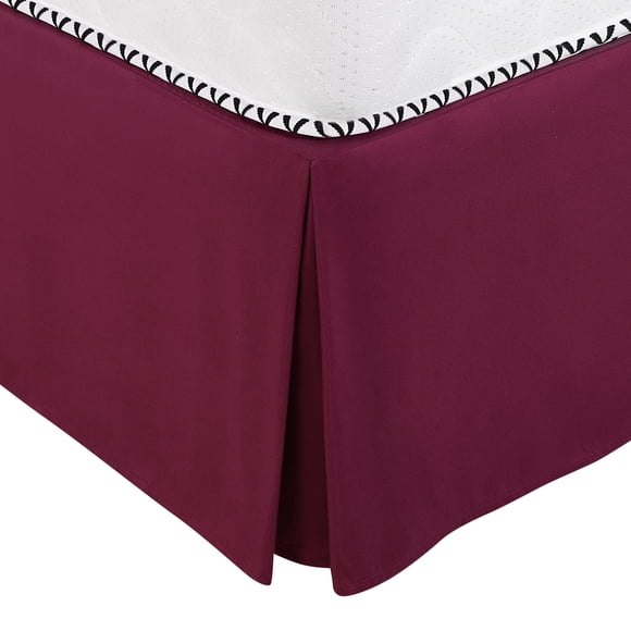 Pleated Bed Skirt Classic Tailored Styling Dust Ruffled Hotel