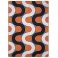 thumbnail image 1 of Tapis d'extérieur lavable Jupiter orange & rose 5 pi x7 pi, 1 of 9