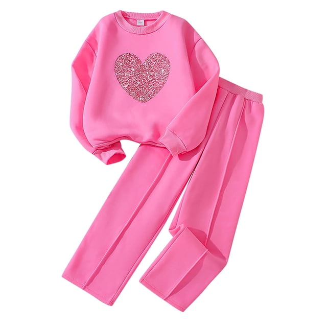 HNMKIU Fall Outfits Children Casual Comfortable And Stylish Long Sleeved Sleepwear Set
