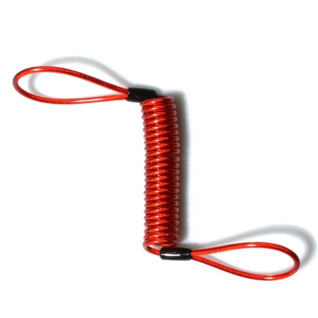 kurtrusly Motorcycle Security Spring Ropes Portable Steel Wires Scooter Wheel Disc Lock Reminder Cables Motorbike Protection Red 1Set
