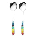 thumbnail image 2 of EGNMCR Kitchen Gadgets, Kitchen Accessories, Kitchen Utensils, Kitchen Tool Stainless Steel Round Spoon High Colour Value Household Cute Eating Soup Spoon Handle Spoon Stainless Steel Spoon, 2 of 6
