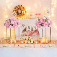 thumbnail image 2 of CHOK Artificial Flower Kissing Balls for Wedding Table Centerpieces 10Pcs 14.2 Large White Fake Roses Hydrangea Flower Arrangement, 2 of 5