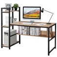 thumbnail image 1 of Costway Multi-Functional Computer Desk with 4-tier Storage shelves Natural, 1 of 10