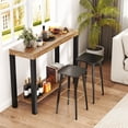 thumbnail image 4 of Gymax 2-Tier Home Bar Table w/ Open Shelves Sofa Side Table w/ Storage for Home, 4 of 10