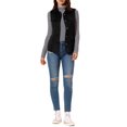 thumbnail image 2 of INSPIRE CHIC Women's Utility Cargo Vest Button Front Sleeveless Faux Suede Jacket with Pockets S Black, 2 of 7