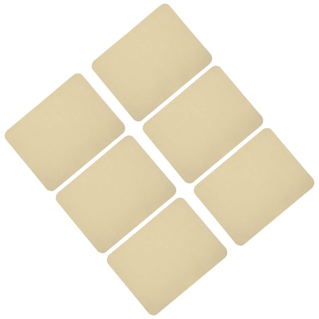 Uxcell 6 Pcs Iron on Patches Fabric Repair Patches for Clothes Beige