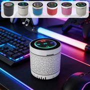 Sentmoon Bluetooth Speakers Wireless Speaker Bluetooth Wireless Outdoor Portable Mini Bluetooth Speaker Colorful Light Small Speaker Deep Basses for Gaming, PC Setup, and Desktop Use