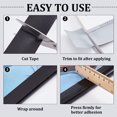 thumbnail image 3 of EIGTHTAIL 3/4 Inch x 65.6ft Bookbinding Repair Tape Black Fabric Tape Adhesive Duct Tape Safe Cloth Library Book Seam Sealing Craft Tape for Bookbinders Hinging Sofa Cord Cable Webbing Re, 3 of 7