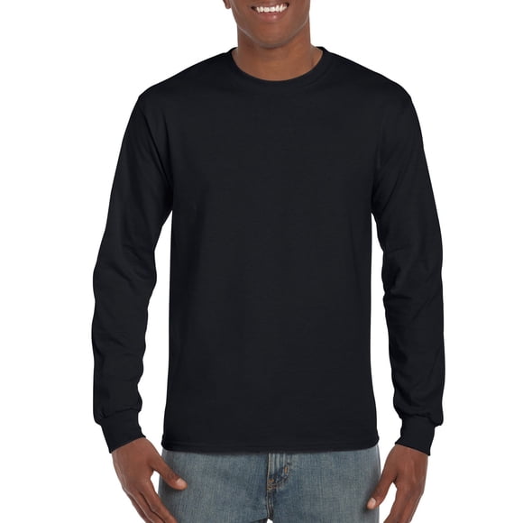 Gildan Men's Ultra Cotton Long Sleeve T-Shirt, Style G2400, Black, X-Large