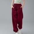 thumbnail image 2 of Plebaso Pantalon de Survêtement à Bas Resserré pour Garçons et Filles, Cordon de Serrage, Taille Haute, Pantalon Jogger, Pantalon de Course Athlétique, 2 of 6