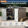 thumbnail image 3 of 8x12FT Lean-to Metal Storage Shed – Heavy-Duty Outdoor Tool Shed with Lockable Door, 3 of 8