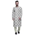 thumbnail image 1 of Atasi Kurta Pyjama de Fête pour Hommes Col Mandarin Manches Longues Kurta Pyjama Ethnique, 1 of 5