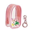 thumbnail image 2 of MERIGLARE Clear Figure Display Bag with Keychain Mini Doll Storage Bag for Mini Figure Light Pink, 2 of 7