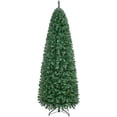 thumbnail image 1 of Yaheetech 7.5Ft Pencil Artificial Christmas Tree with 350 LED Warm White Lights, Green, 1 of 7