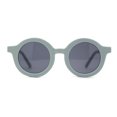 thumbnail image 1 of Lunettes de Soleil Rétro pour Enfants, Taille Enfant, Plastique Épais, Lentille Ronde Ronde, Bleu Clair Noir, 1 of 4